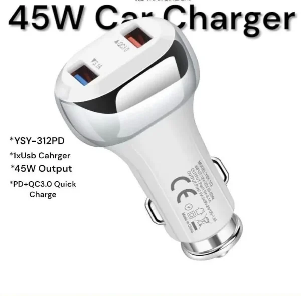 🚗🔌 YSY-312PD 45W Car Charger