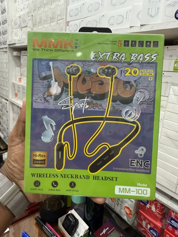 MMK MM100 Wireless Neckband Headset - Image 2